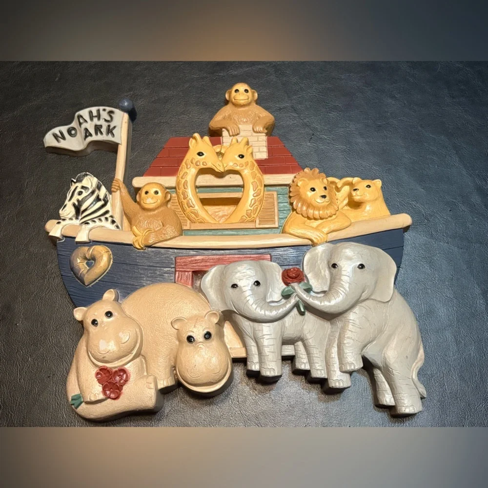 Vintage 1995 Home Interior Noahs Ark Kids Wall Decor Home Interiors #7623